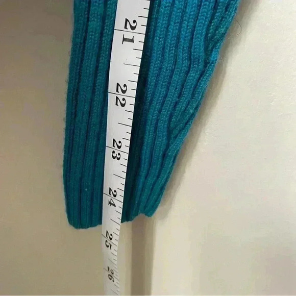 L.L. Bean Teal Ribbed Women's Cardigan - Picture 9 of 12